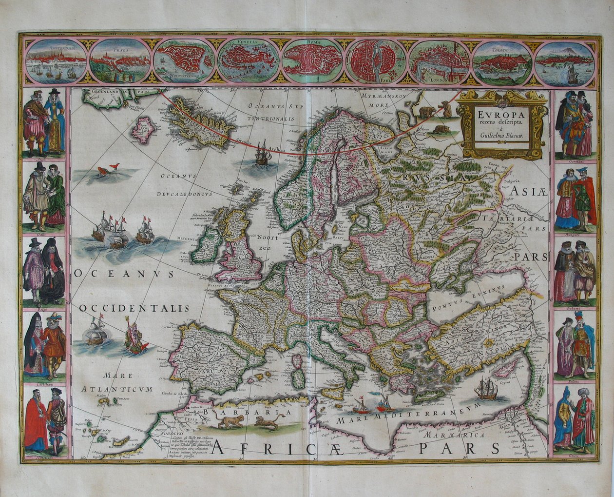 Europakarta Från: Atlas Maior av Joan Blaeu