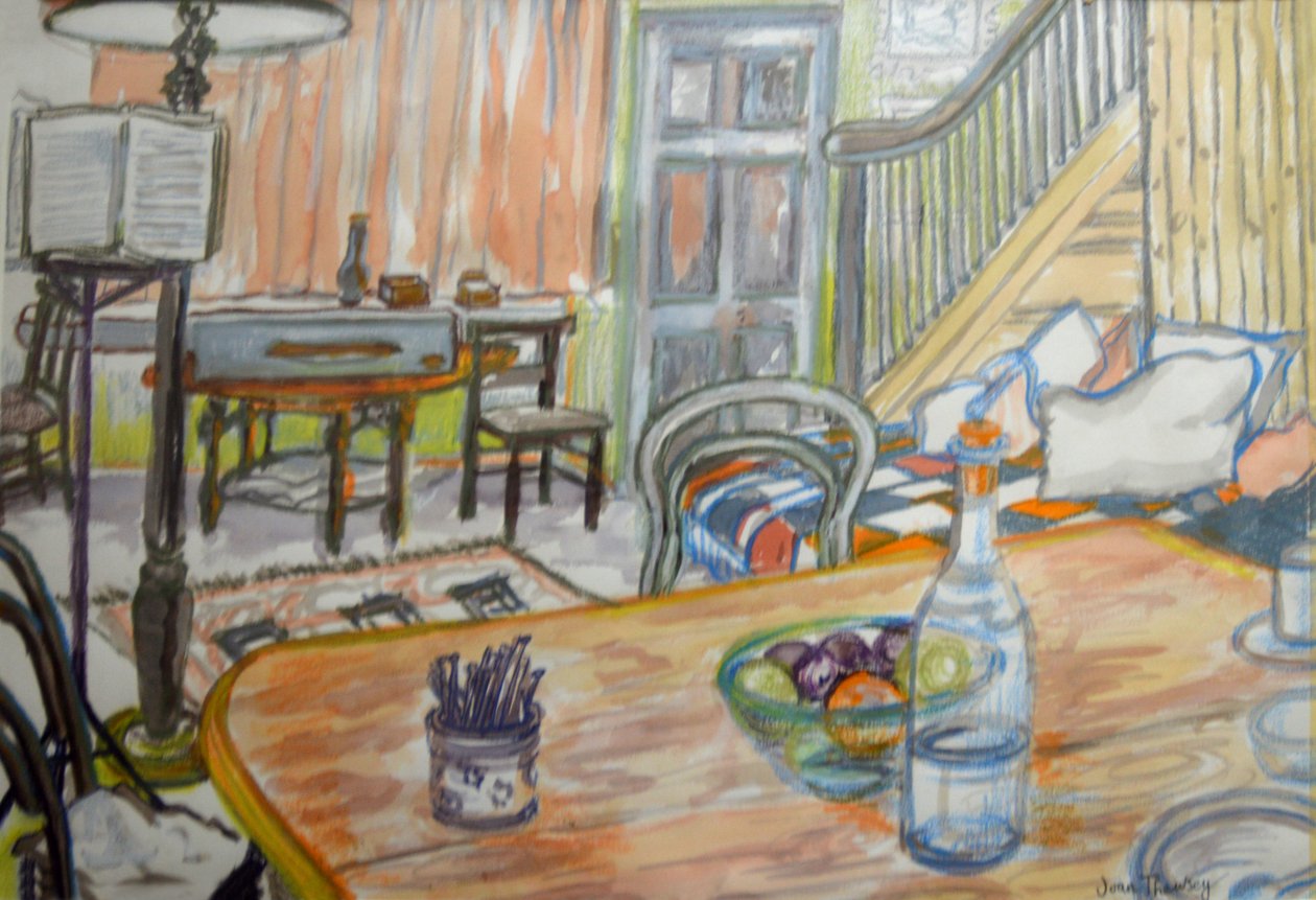 Clare Lises Music Studio, (gouache) av Joan Thewsey