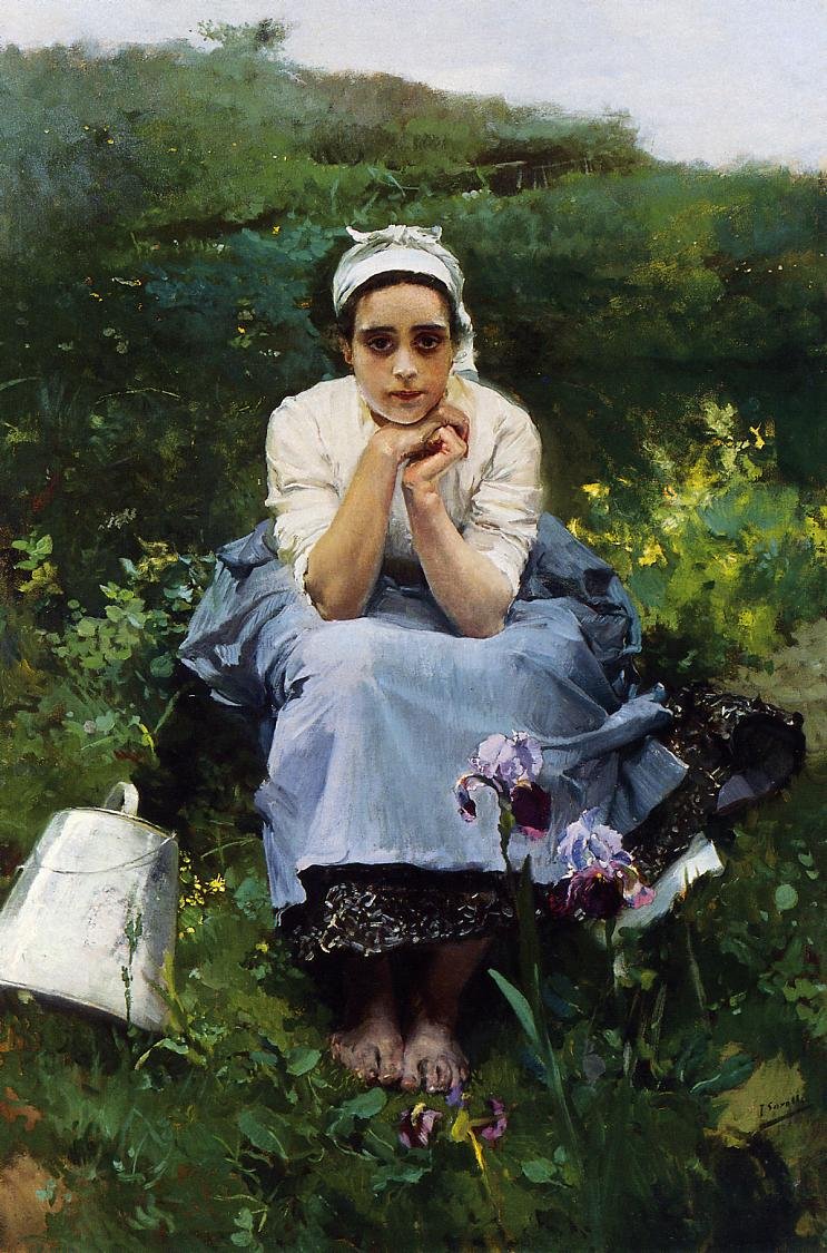 The Milkmaid av Joaquín Sorolla