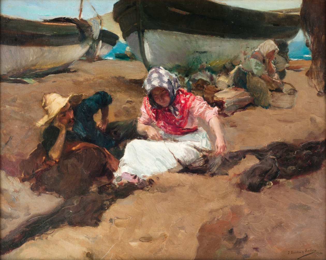 Lagar nätet av Joaquin Sorolla y Bastida