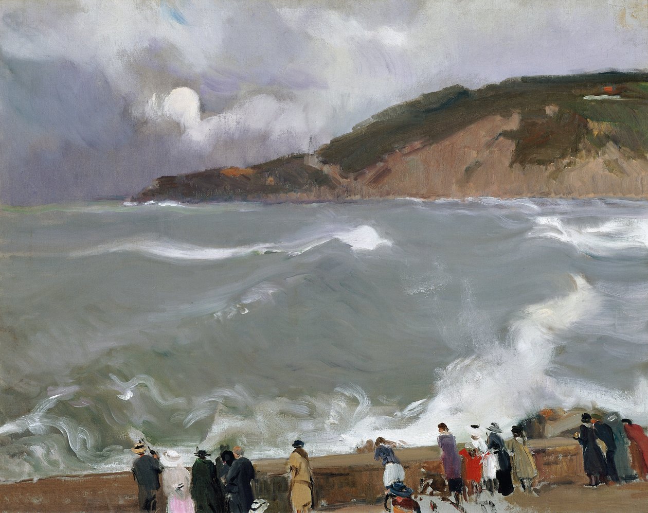 Breakwater, San Sebastian av Joaquín Sorolla