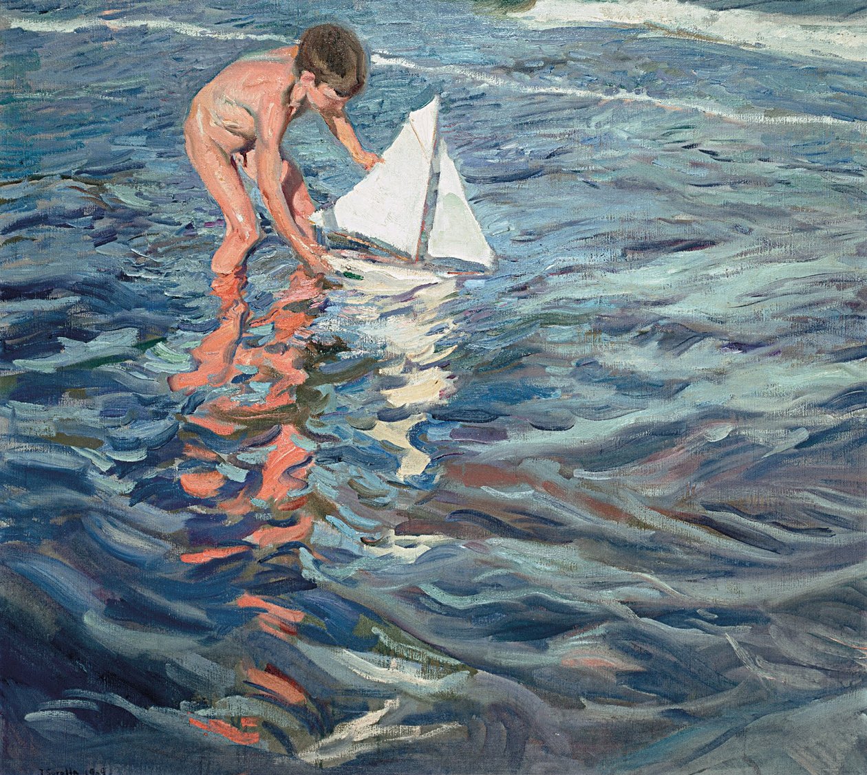 The Little Sailing Boat av Joaquín Sorolla