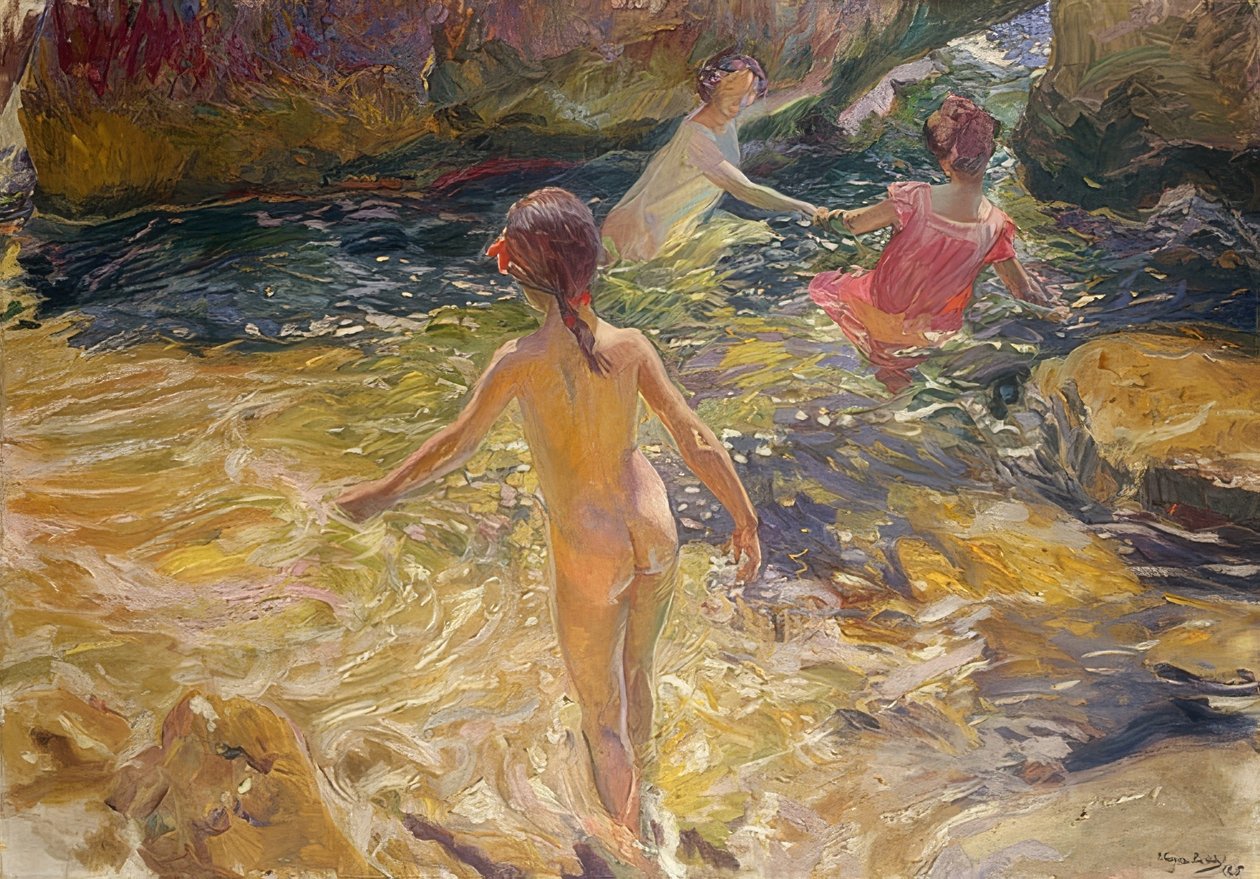 Badende, Jávea. 1905 av Joaquín Sorolla