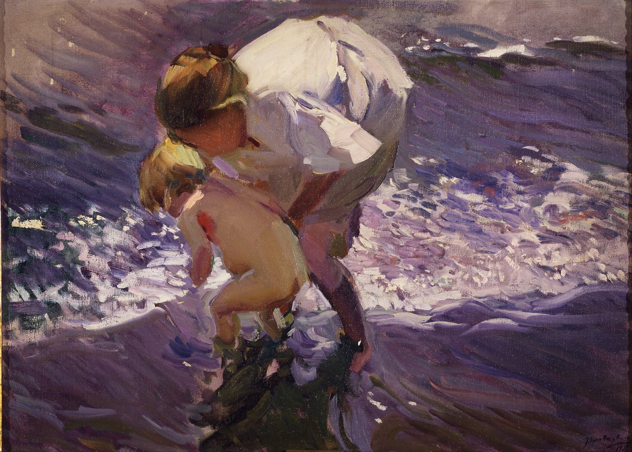 Badar på stranden av Joaquín Sorolla
