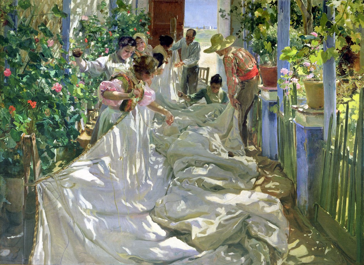 Laga seglet, 1896 av Joaquín Sorolla