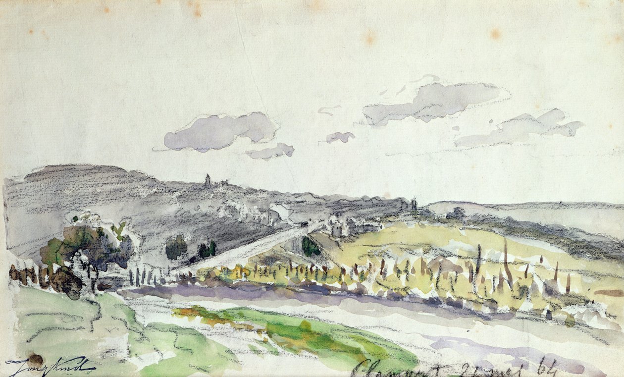 Utsikt över Clamart, 1864 av Johan Barthold Jongkind