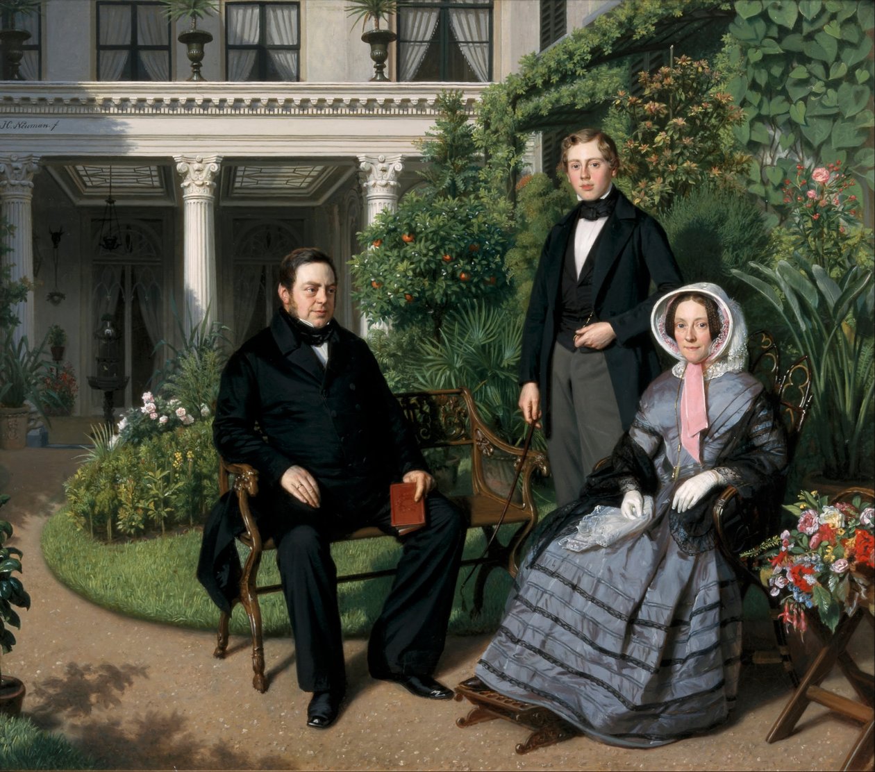 Porträtt av Metelerkamp -familjen av Johan Heinrich Neuman