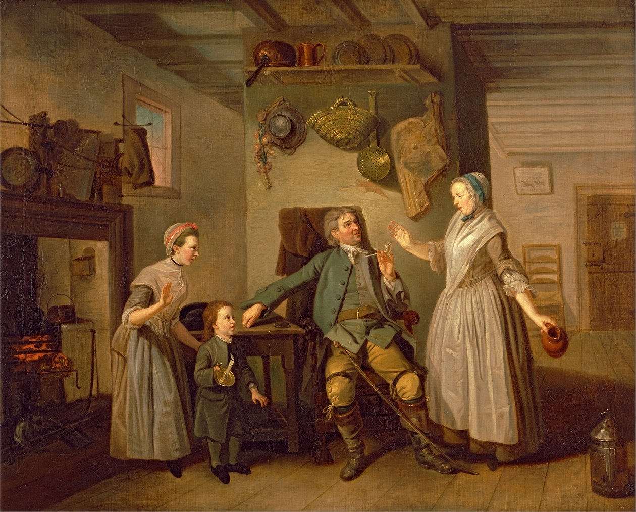 David Garrick och Mary Bradshaw i David Garricks The Farmers Return av Johan Joseph Zoffany