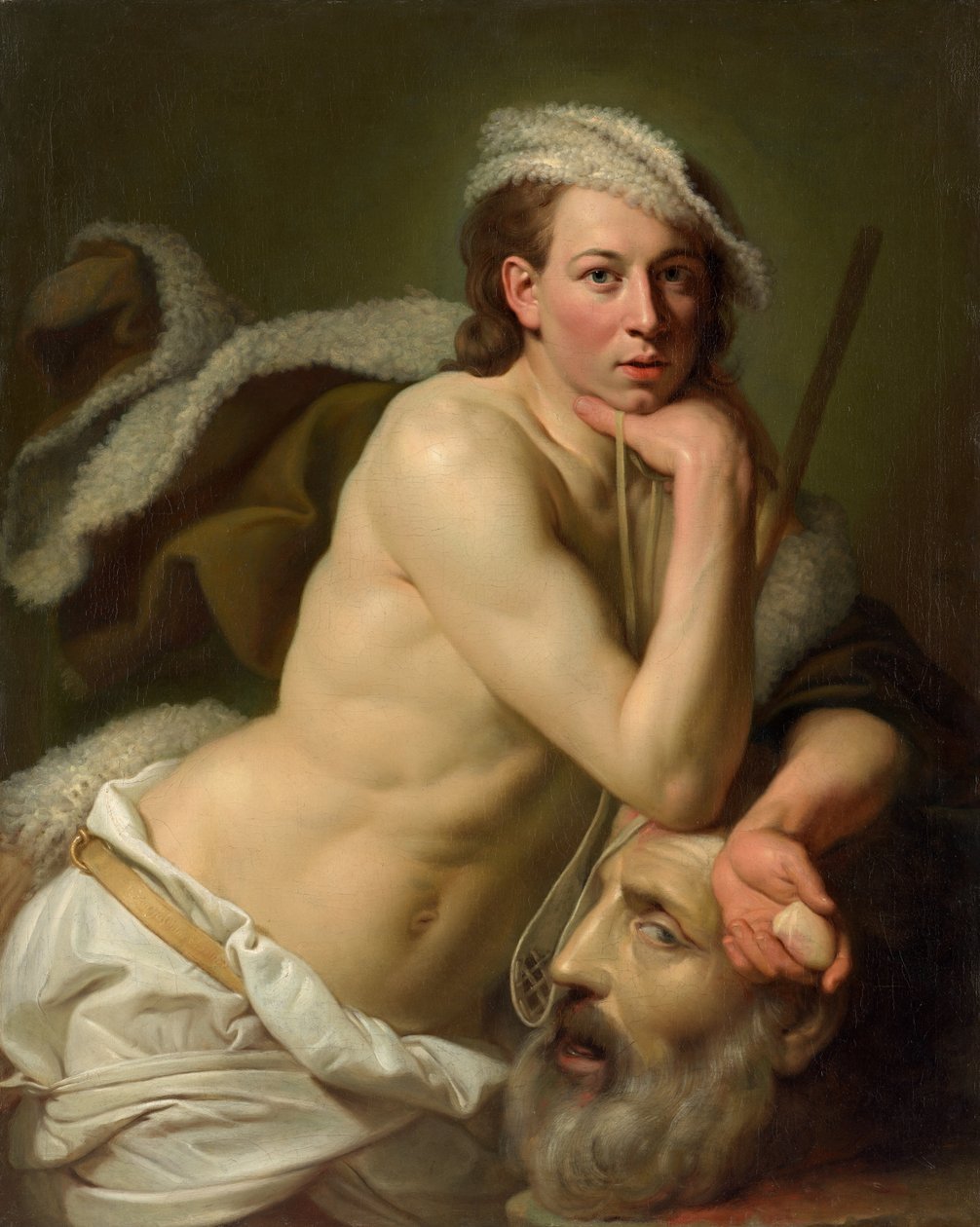 Self-portrait as David with the head of Goliath av Johan Joseph Zoffany