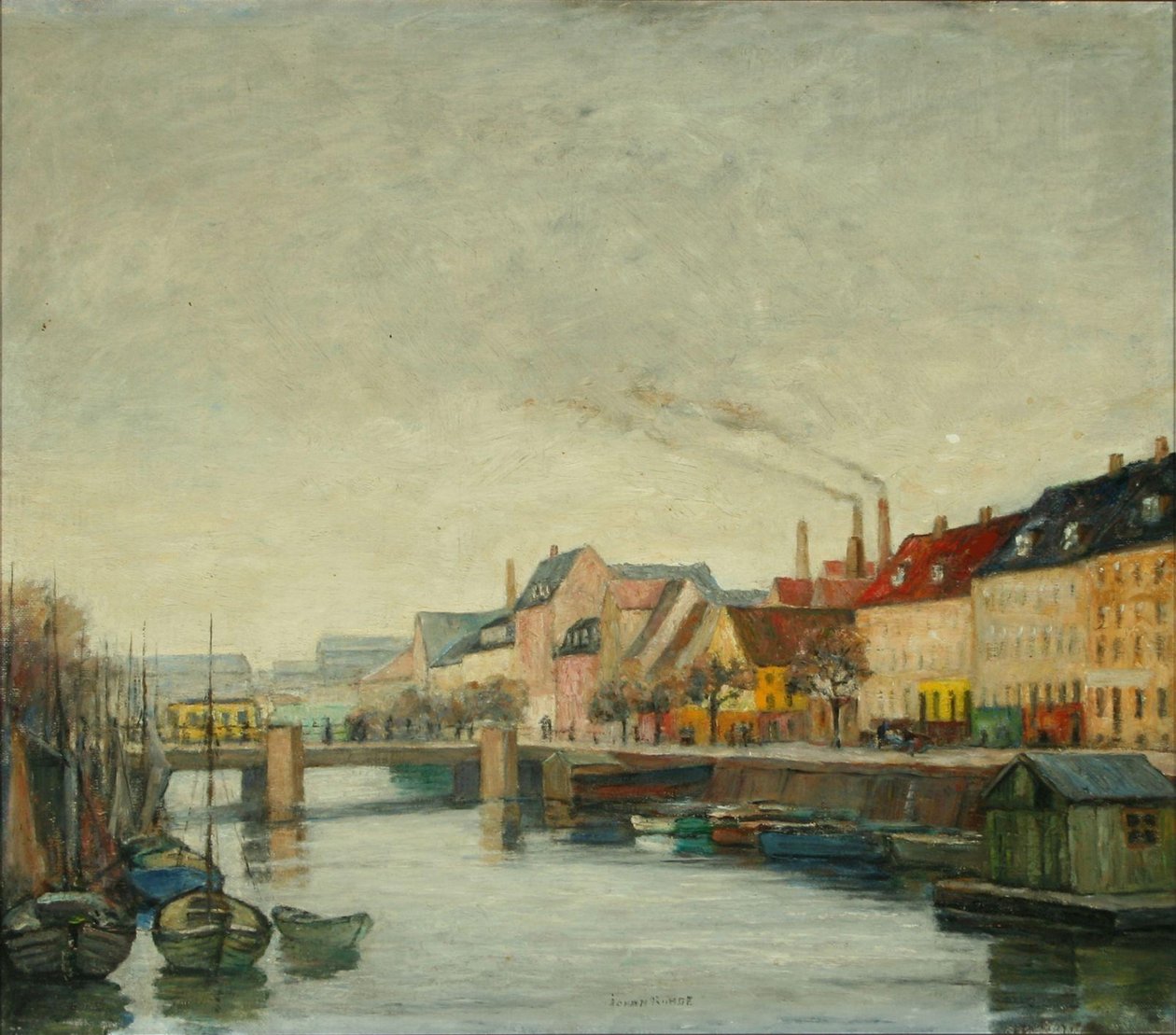  Kanal kulisser fra KbenhavnnEnglish: Channel scenery from Copenhagenn av Johan Rohde