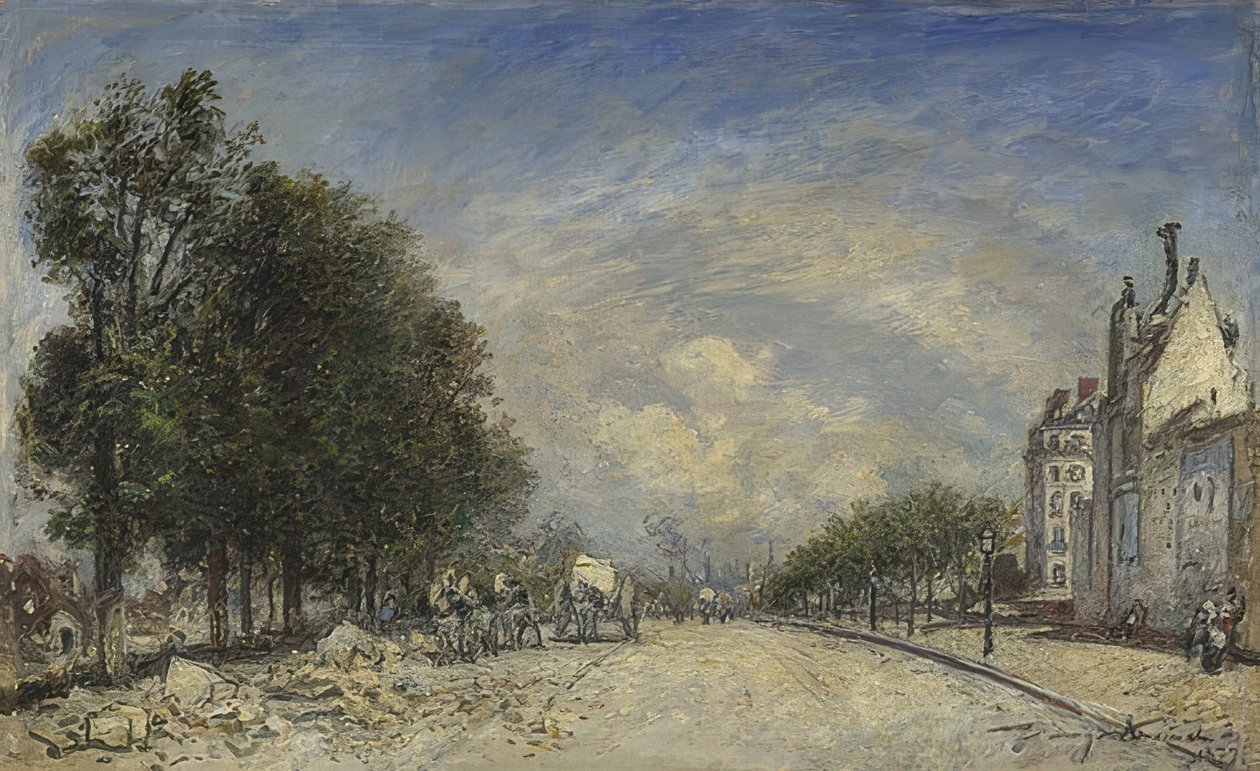 Boulevard de Port-Royal, Paris. 1877 av Johan Barthold Jongkind