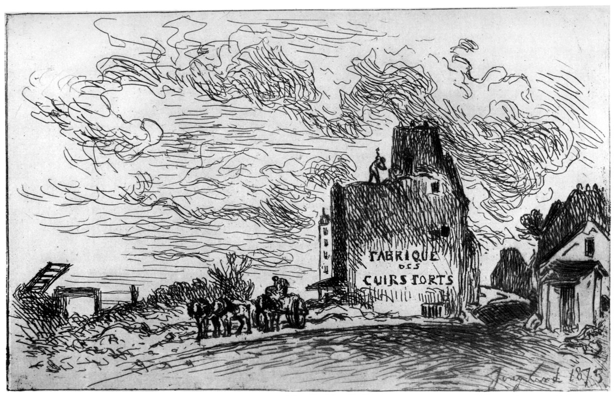 Rivning, c1840-1890 1924 av Johan Barthold Jongkind