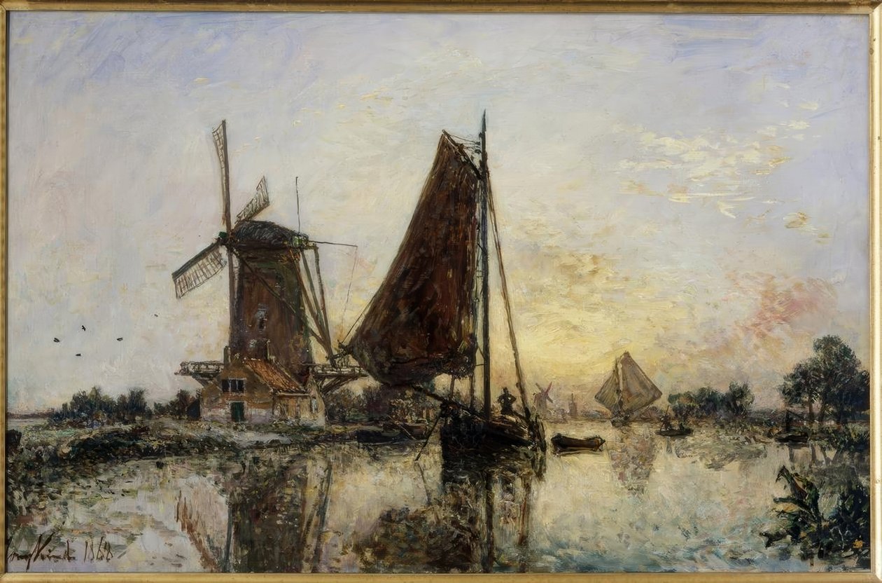 I Holland. Skeppar vid en kvarn av Johan Barthold Jongkind