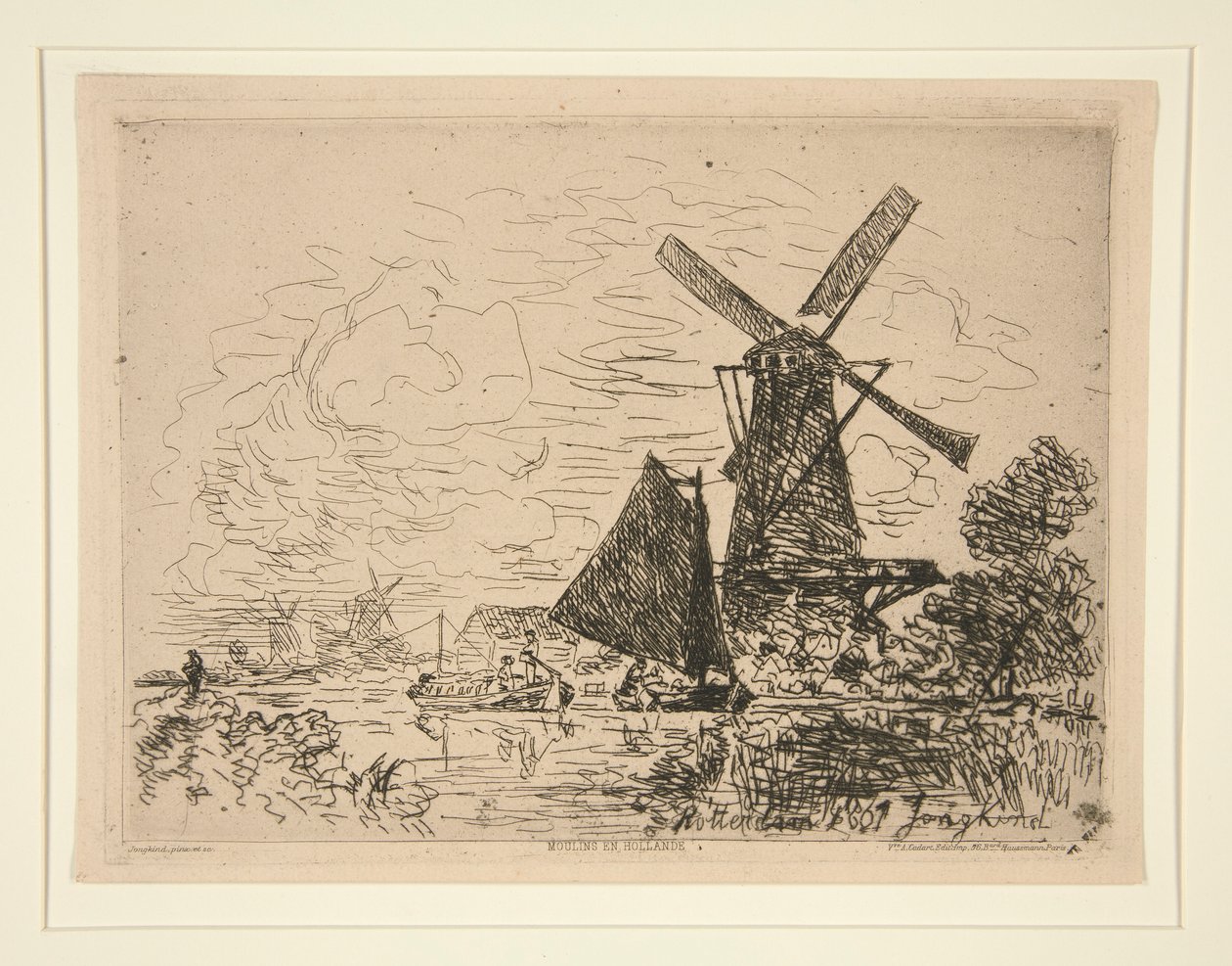 Mills in Holland (Mills in Holland) av Johan Barthold Jongkind