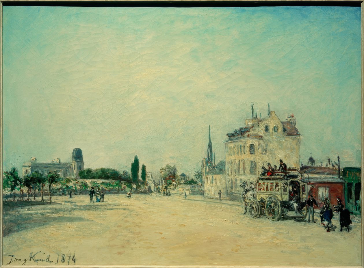 Diligens på Faubourg St. Jacques av Johan Barthold Jongkind