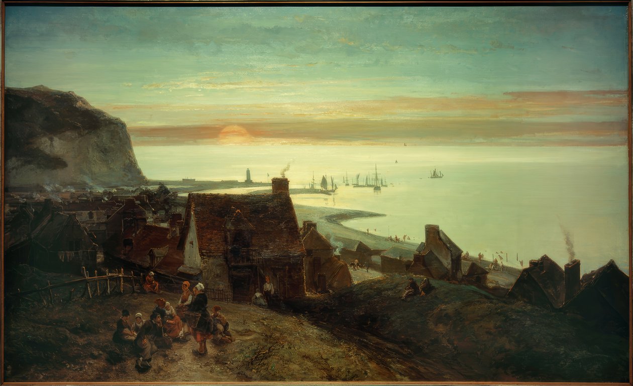 Solnedgång vid St. Valéryen– Caux av Johan Barthold Jongkind