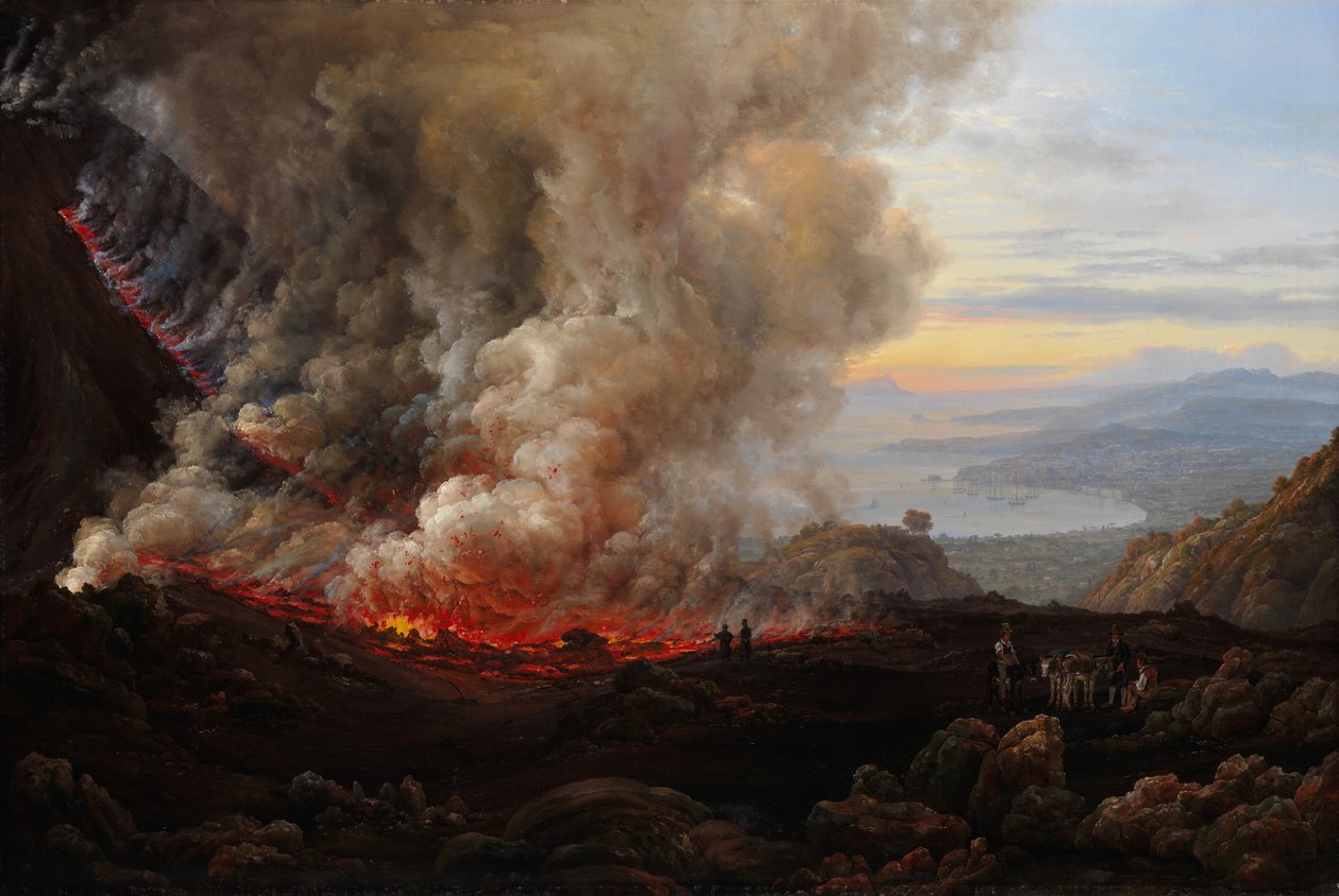 Ett utbrott av Vesuvius, 1824. av Johan Christian Dahl
