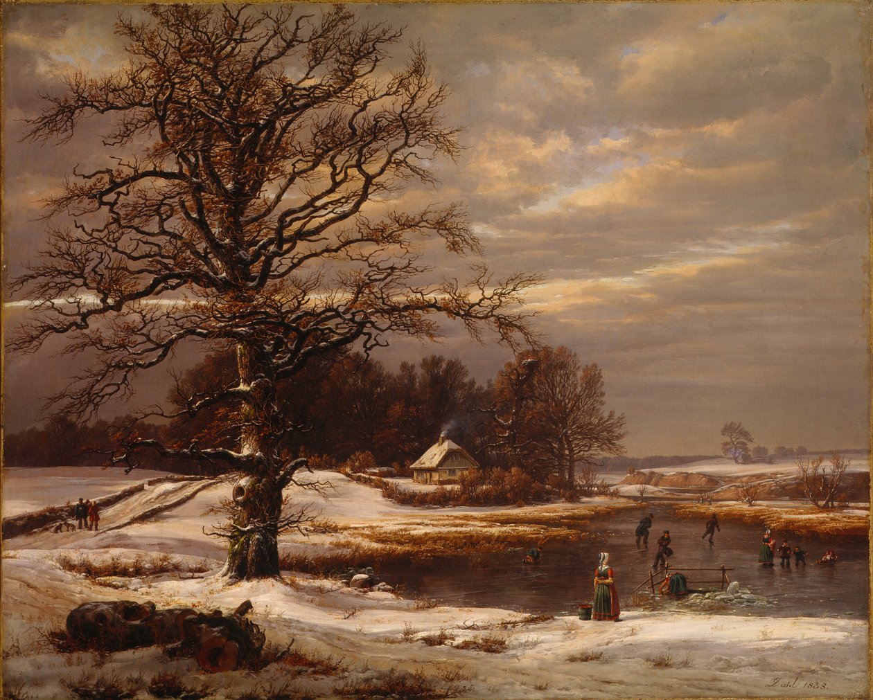 Danskt vinterlandskap av Johan Christian Dahl