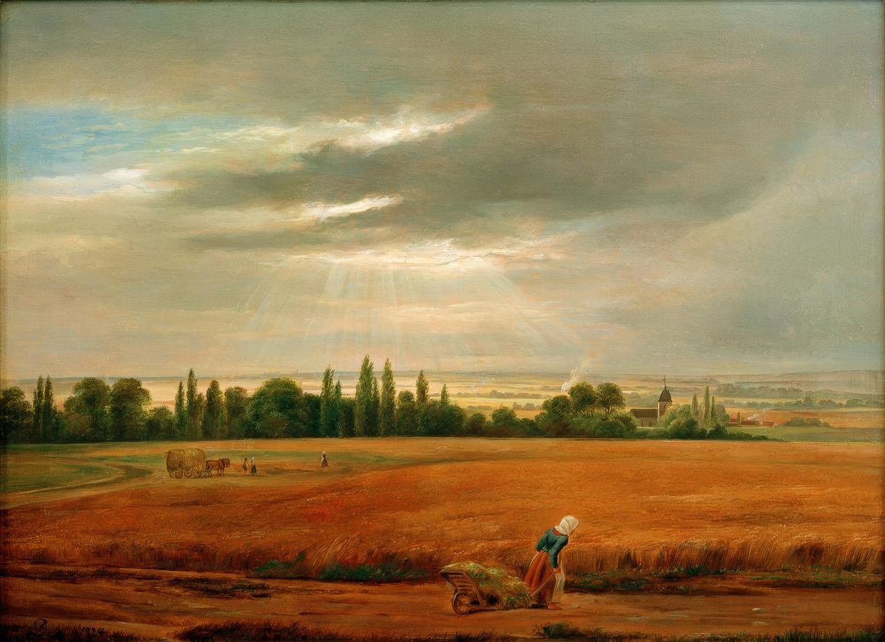 Spannmålsfält nära Dresden av Johan Christian Dahl