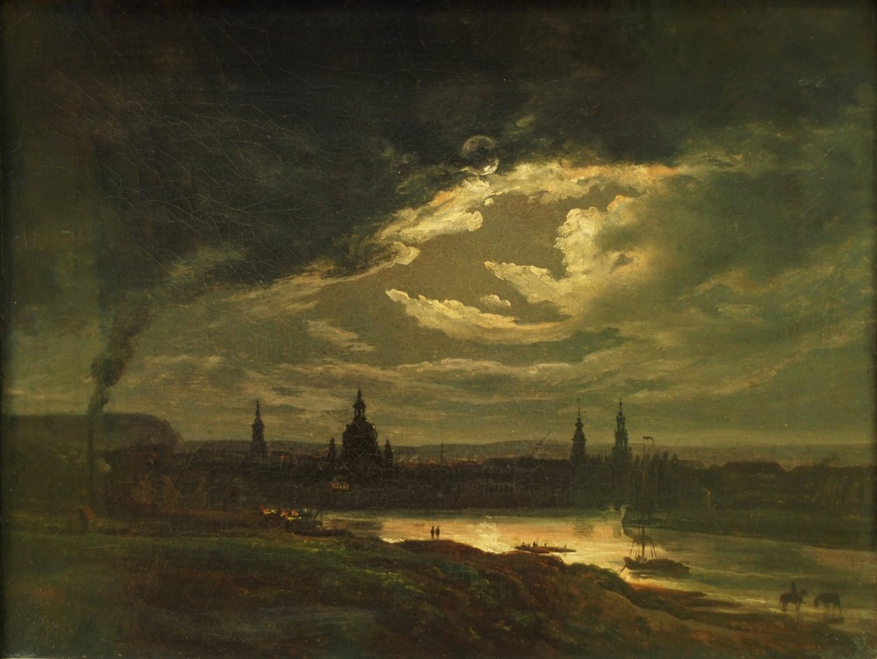 Nattvy över Dresden av Johan Christian Dahl