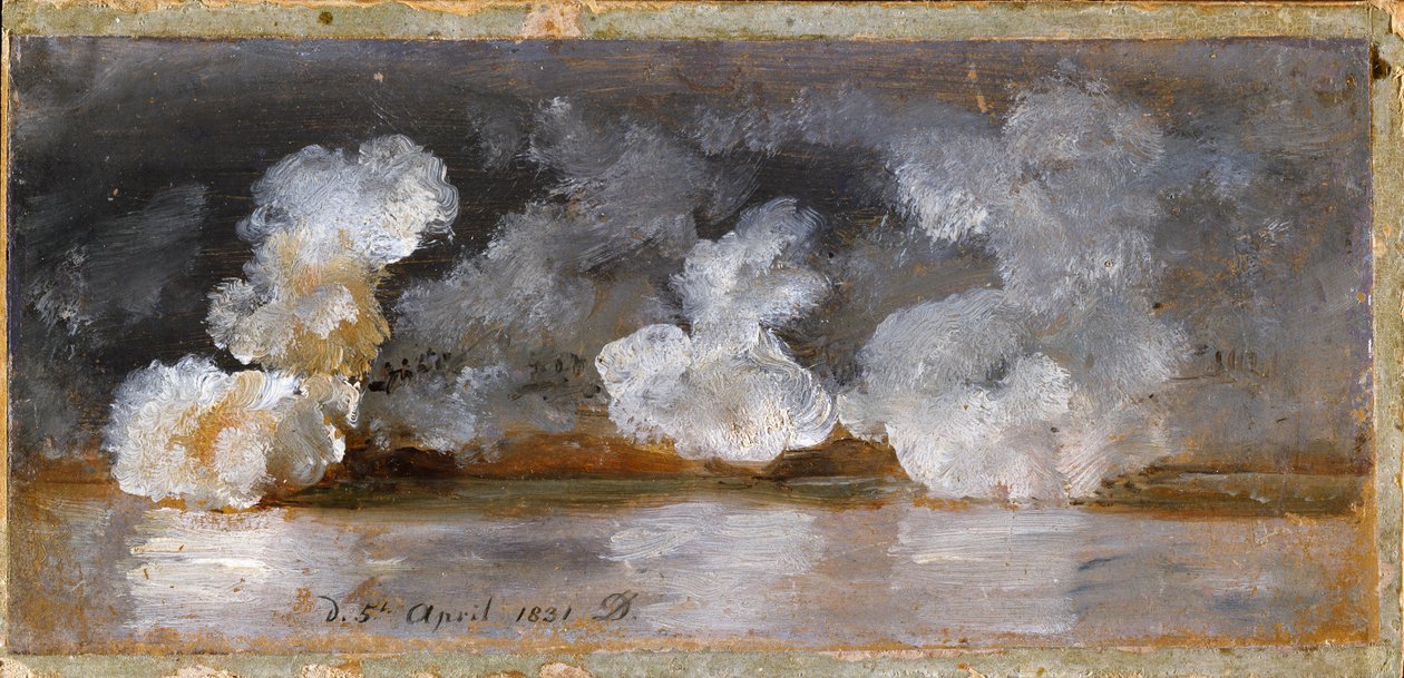 Rök från kanonskott av Johan Christian Dahl