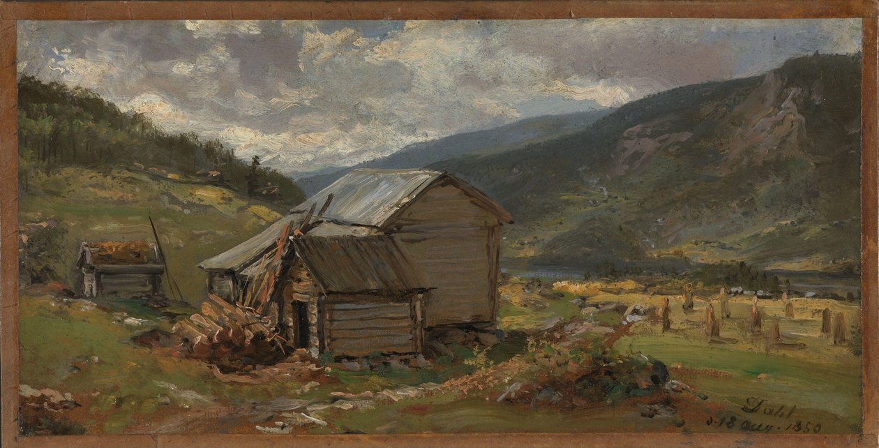 Utsikt över Hjelle i Valdres av Johan Christian Dahl