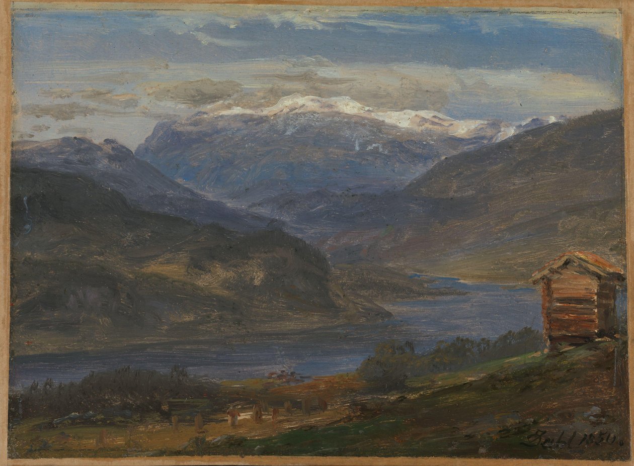 Utsikt över Hjelle i Valdres av Johan Christian Dahl