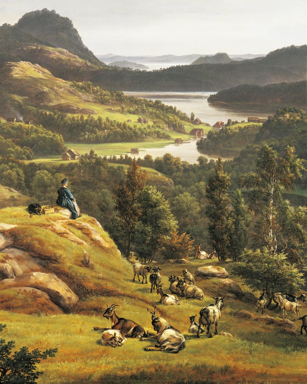 Utsikt över Lyse kloster nära Bergen av Johan Christian Dahl