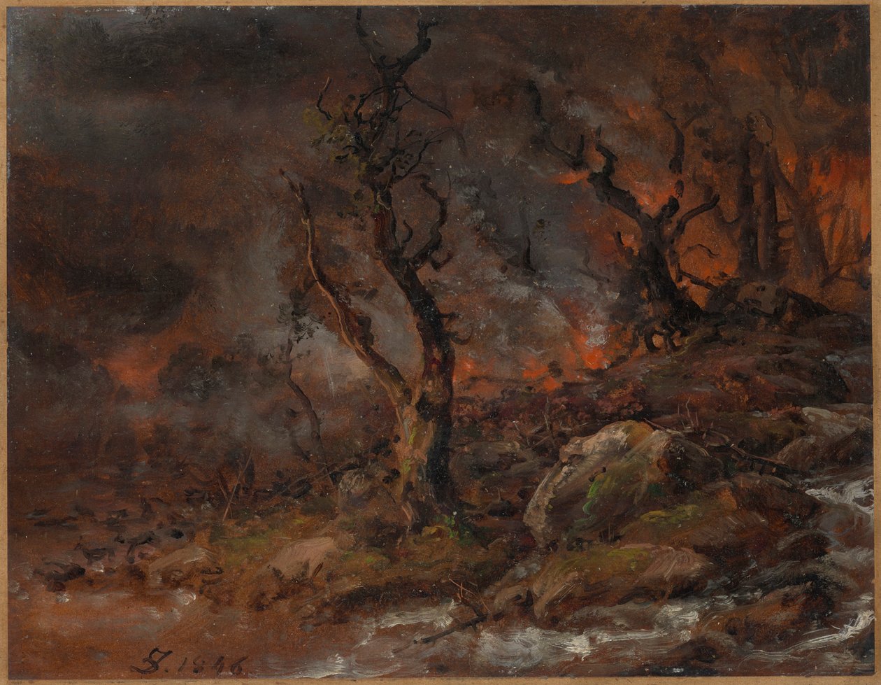 skogsbrand av Johan Christian Dahl