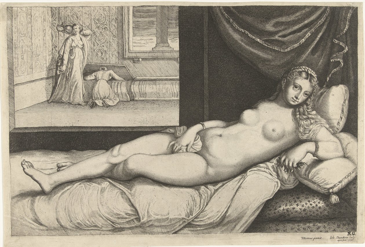 Venus liggande på sängen av Johan Danckerts