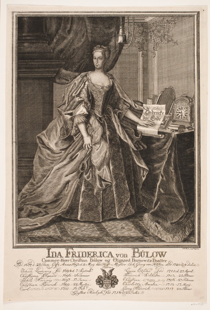 Ida Friderica von Bülow av Johan Herman Thiele