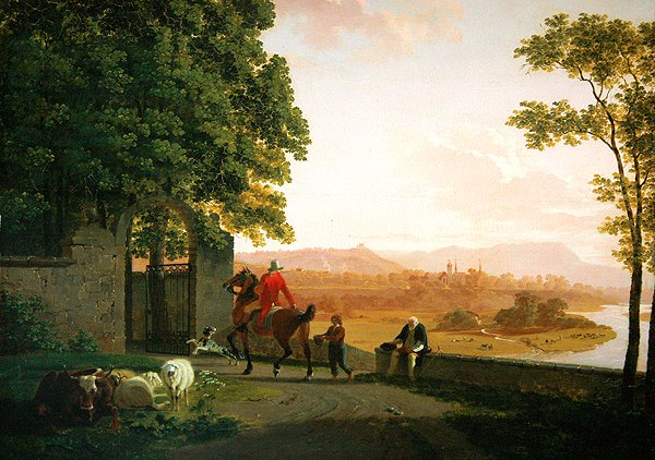 Landskap av omgivningarna i Bern av Johan Jakob Biedermann