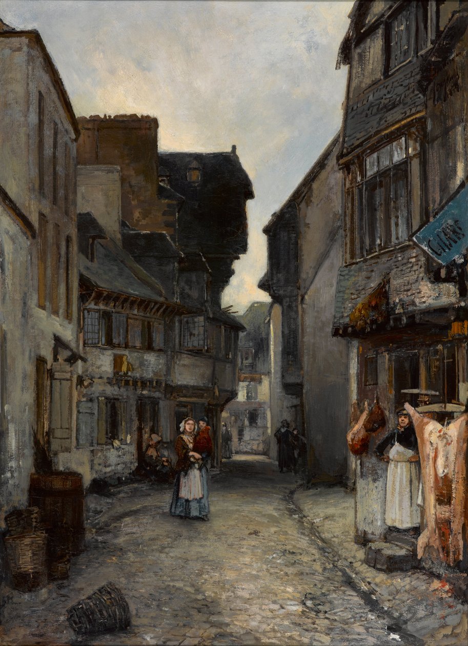 En gata i Landerneau av Johan Jongkind