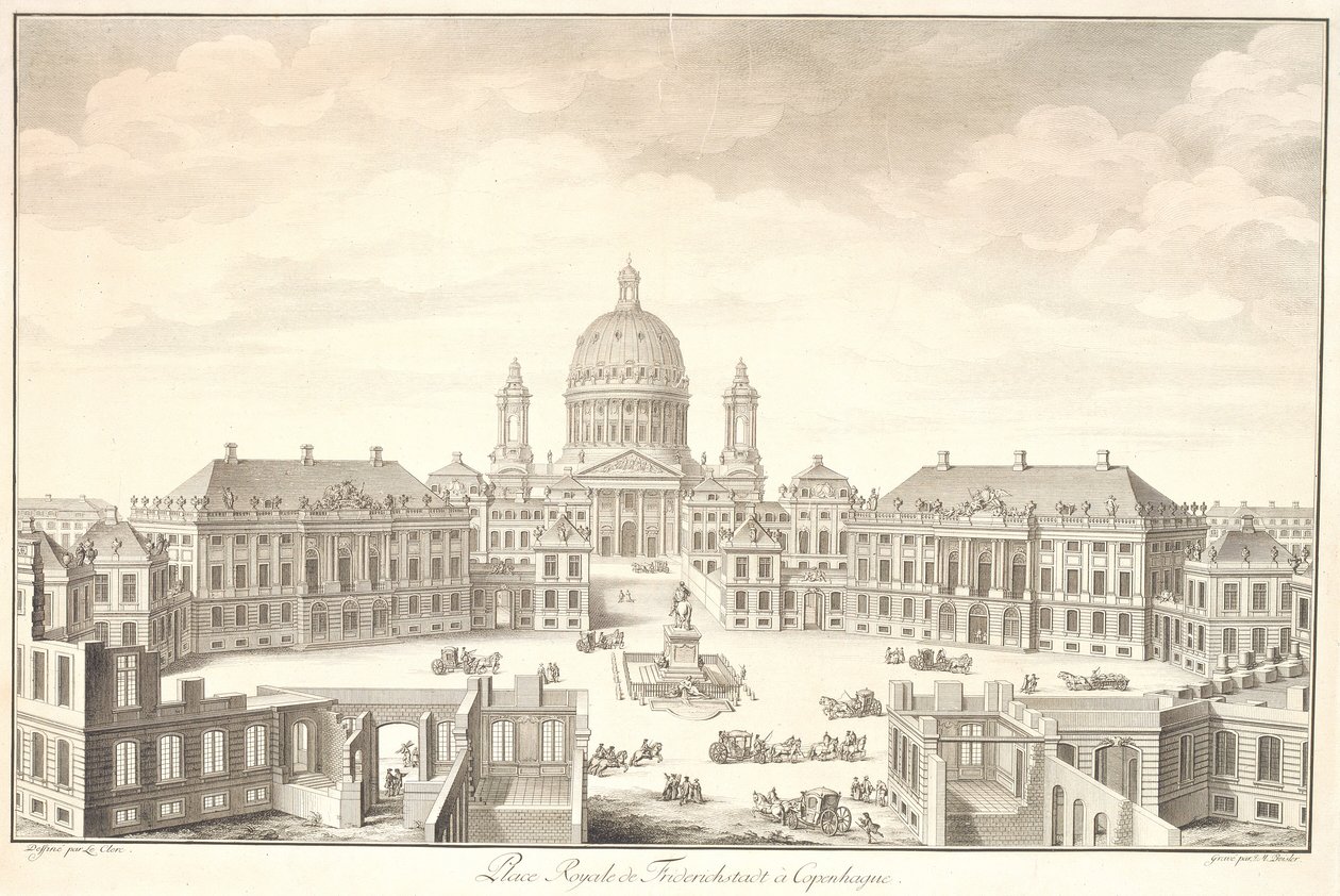 Place Royale från Friedrichstadt till Köpenhamn av Johan Martin Preisler