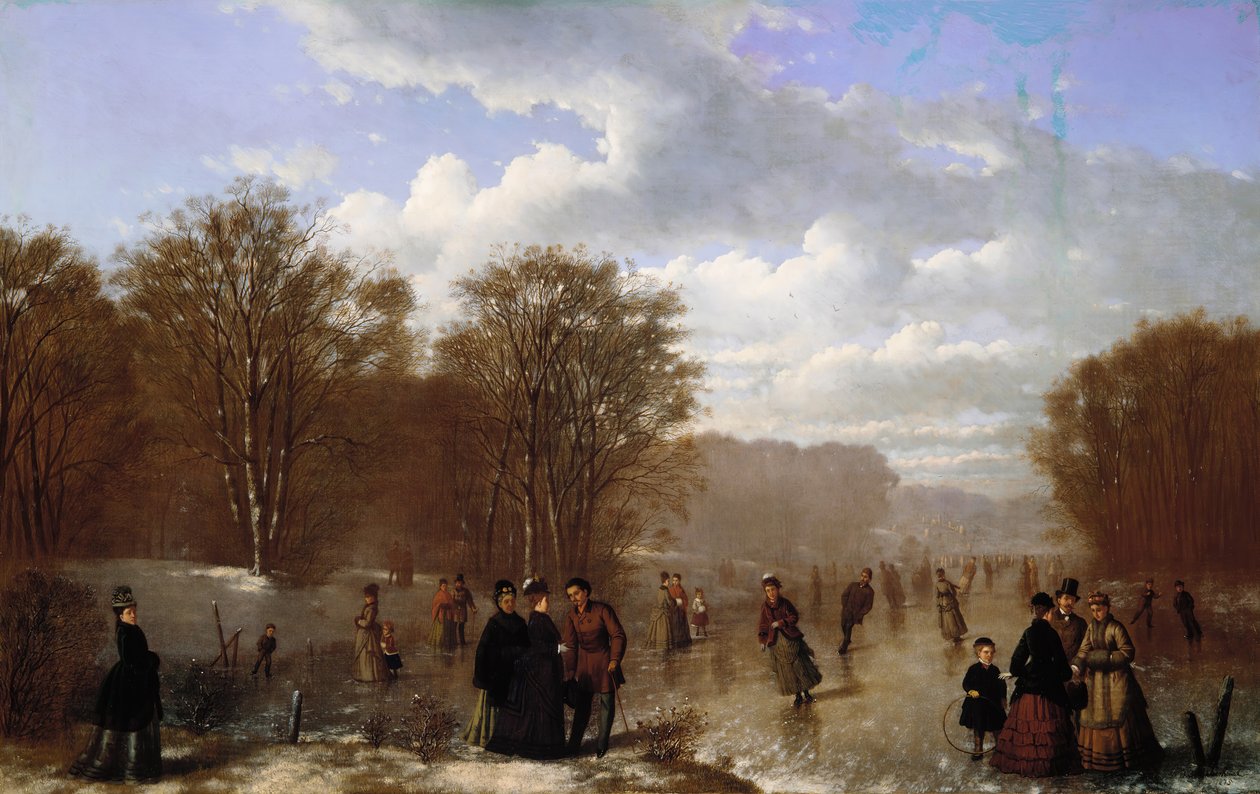 Skridskoåkning på Wissahickon, 1875. av Johan Mengels Culverhouse