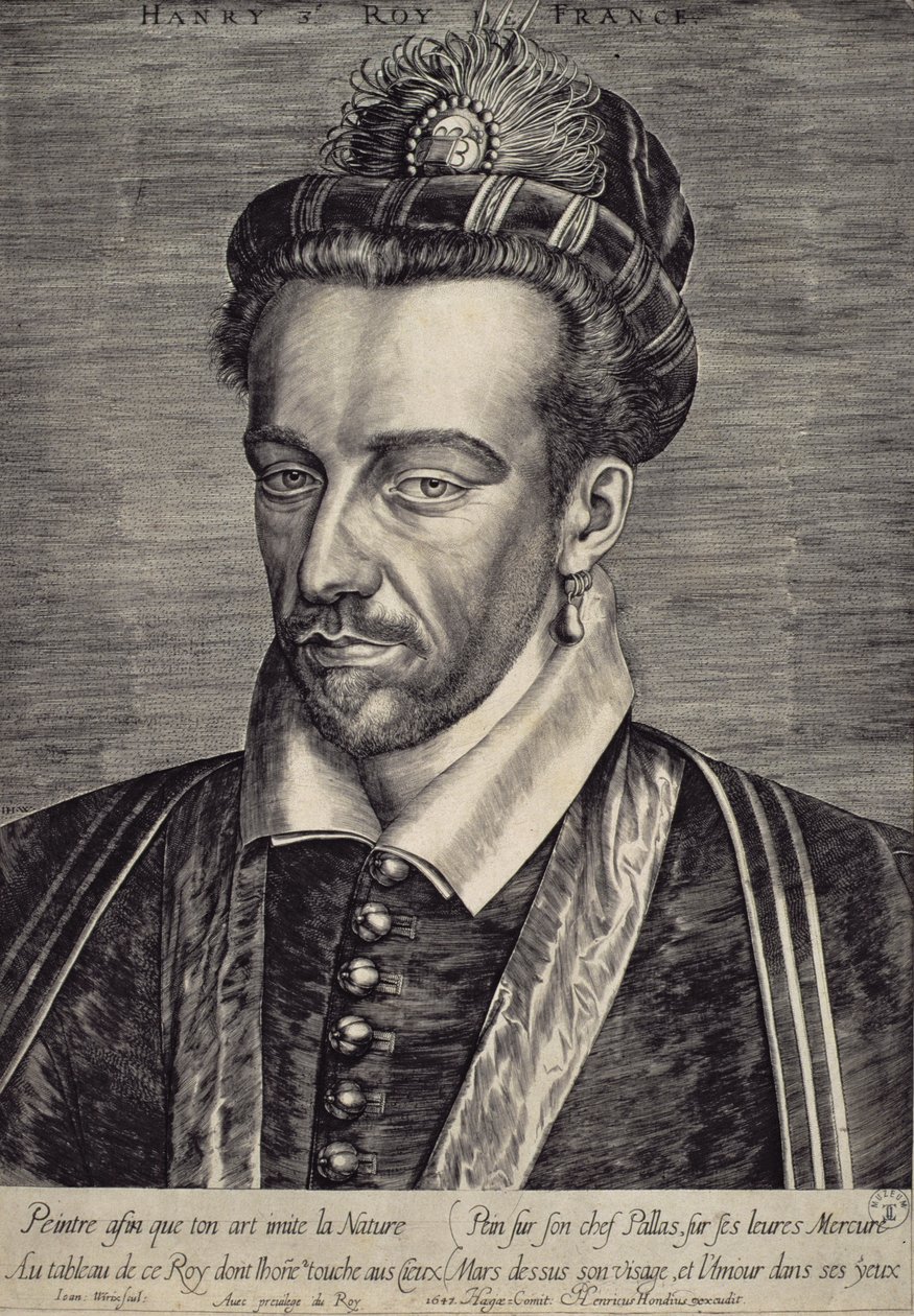 Henri III Valois (1551-89) av Johan Wierix