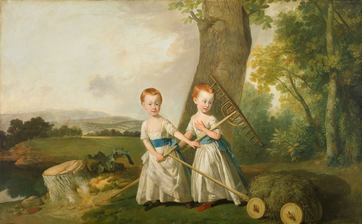 Porträtt av de trubbiga barnen, 1766-80. av Johan Zoffany