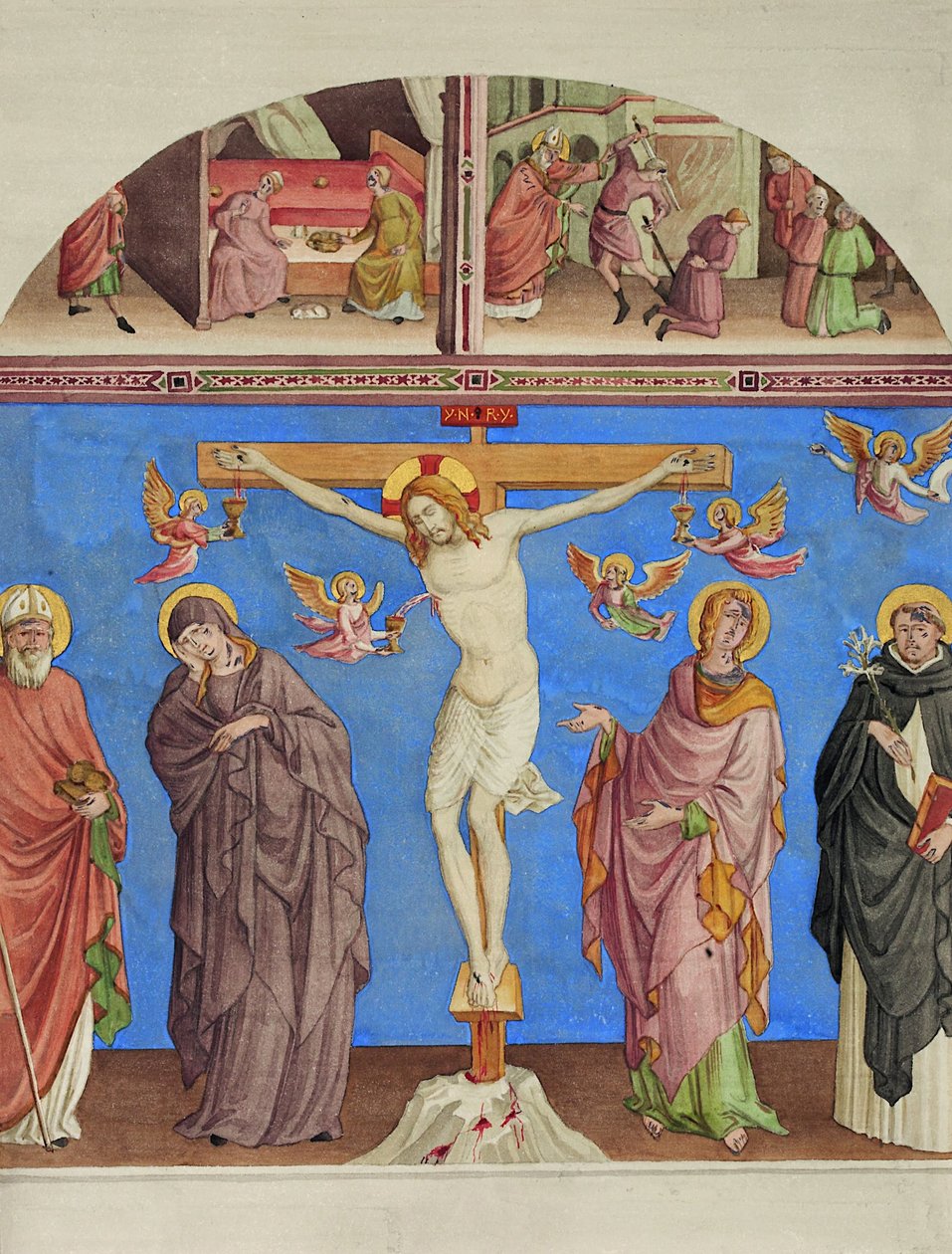 Kristus på korset i kyrkan S. Domenico i Arezzo av Johann Anton Ramboux
