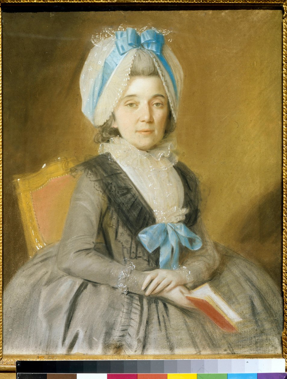 Porträtt av prinsessan Praskovia Ivanovna Galitzine (pastell på pergament) av Johann Bardou