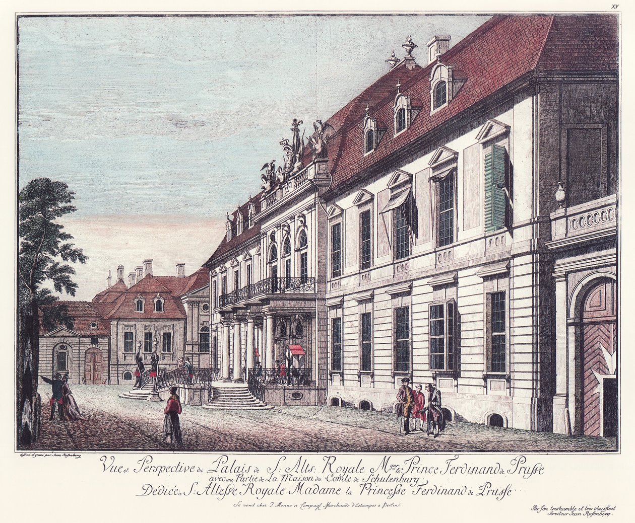 Utsikt över orderpalatset på Wilhelmplatz, Alt-Berlin av Johann Georg Rosenberg