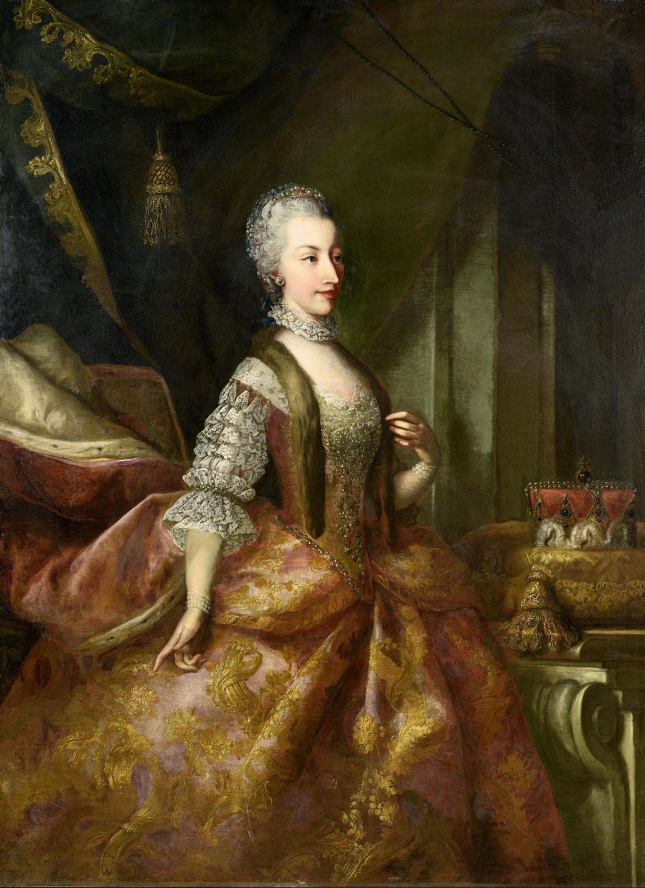 Portrait of an Archduchess of Austria av Johann Gottfried Auerbach