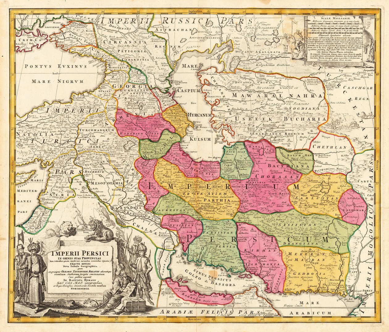 Map of Persia av Johann Baptista Homann