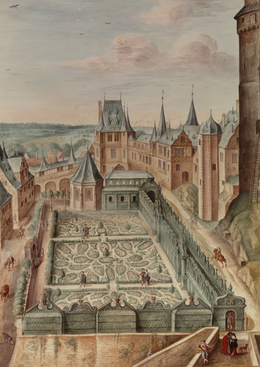 En trädgård, 1660 av Johann Jakob Walther