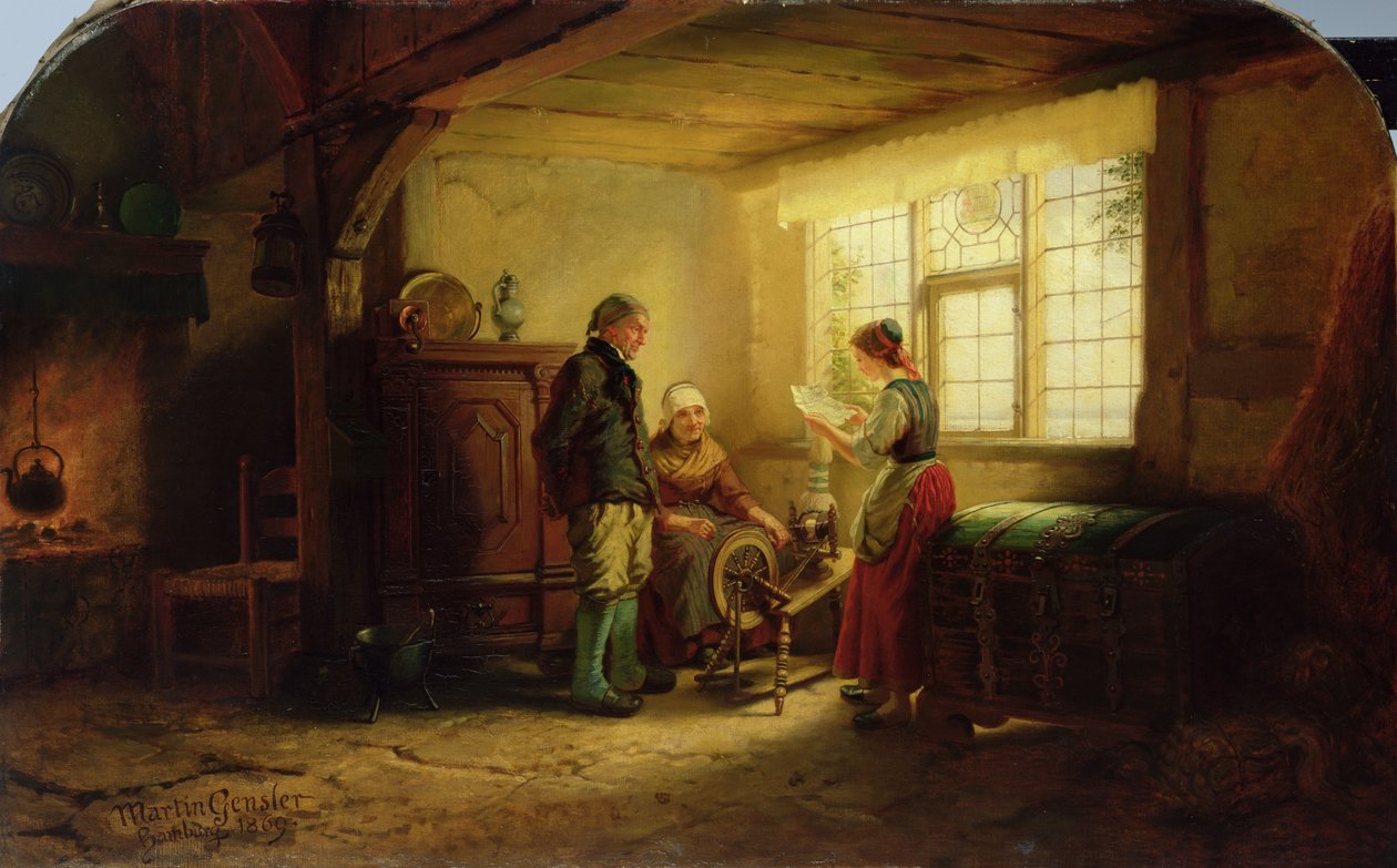 Brevet, 1869 av Johann Martin Gensler