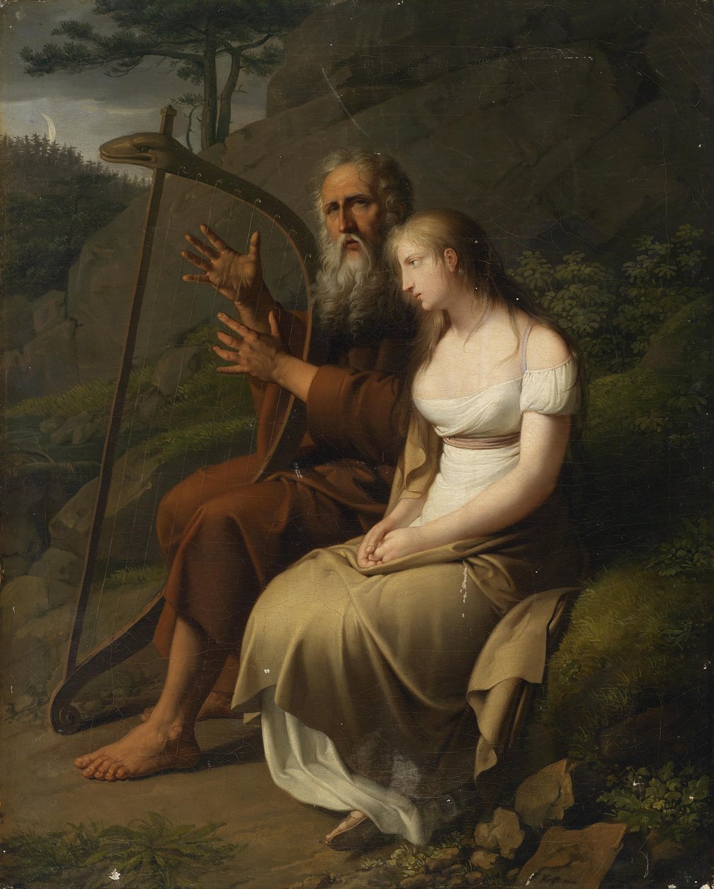 Ossian und Malvina av Johann Peter Krafft