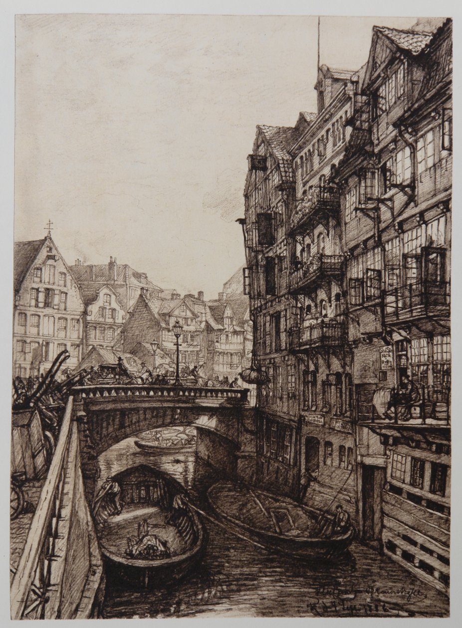 Fleet-an-der Brauchstraße av Johann Theobald Riefesell