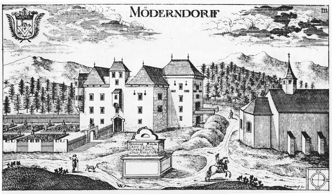 Slottet Möderndorf i Maria Saal av Johann Weikhard von Valvasor