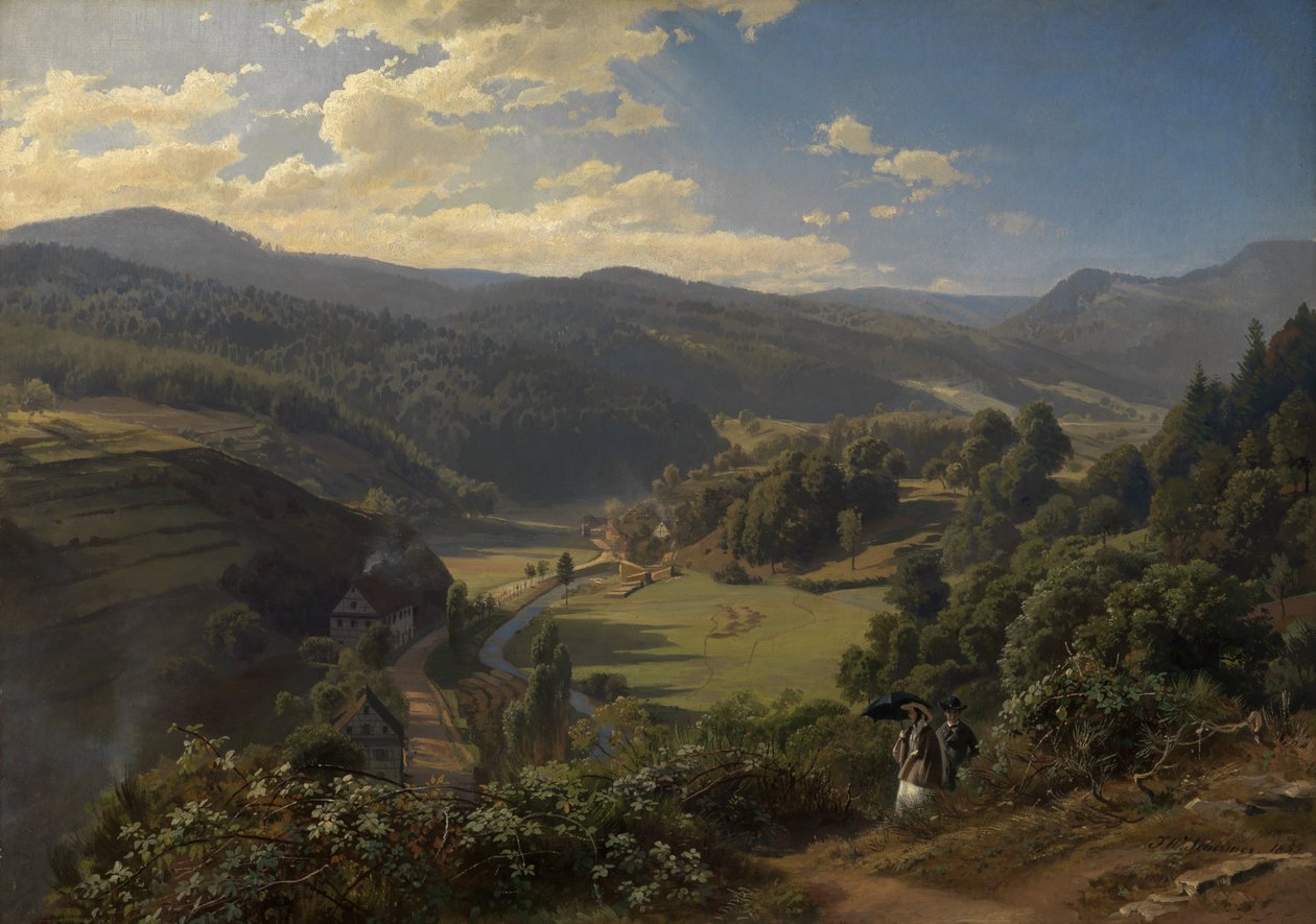 Das Geroldsauer Tal bei Baden-Baden av Johann Wilhelm Schirmer