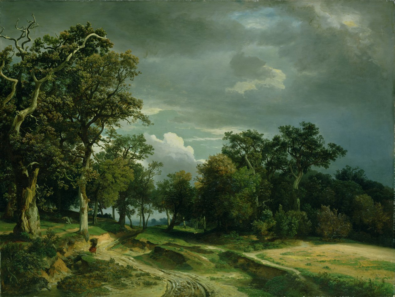 The Path on the Edge of the Wood, c.1851 av Johann Wilhelm Schirmer