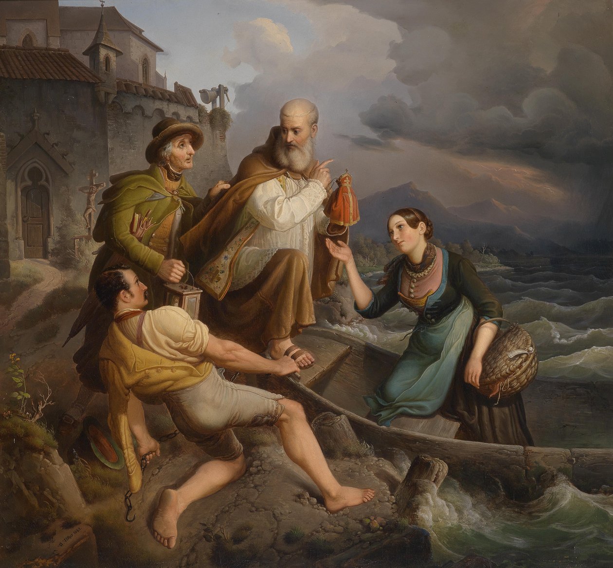 Kör över med storm som närmar sig av Johann Wilhelm Volker